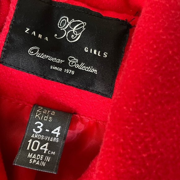 Zara Girl Peacoat 3-4T - Picture 2 of 2